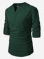 BLUE ROBED men's Casual Slim Fit Full Sleeve Cotton Kurta in Green