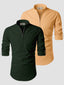 BLUE ROBED men's Casual ZIP Style Full Sleeve Cotton Kurta (Pack 2) in Green