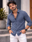 Men's Pure Cotton Casual Shirt | Full Sleeve Textured Check Shirt | Regular Fit