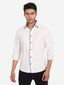 Men's Casual Full Sleeve XMan Shirt in White by BLUE ROBED