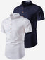 BLUE ROBED men's Casual Slim Fit Half Sleeve Cotton Kurta (Pack 2) Daily Wear in White view 7