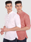 BLUE ROBED men's Casual Slim Fit Full Sleeve Cotton Kurta (Pack 2) in White style A view 7