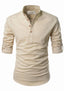 BLUE ROBED men's Casual Slim Fit Full Sleeve Kurta in Beige