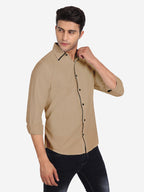 Men's Casual Full Sleeve XMan Shirt in White by BLUE ROBED, front view