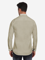 Men's Casual Shirt Full Sleeve Oxford Design Shirt in Black by BLUE ROBED, style view