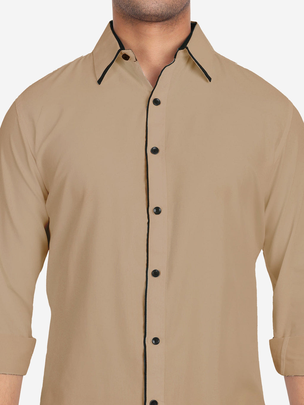 Men's Casual Full Sleeve XMan Shirt in White by BLUE ROBED, back view
