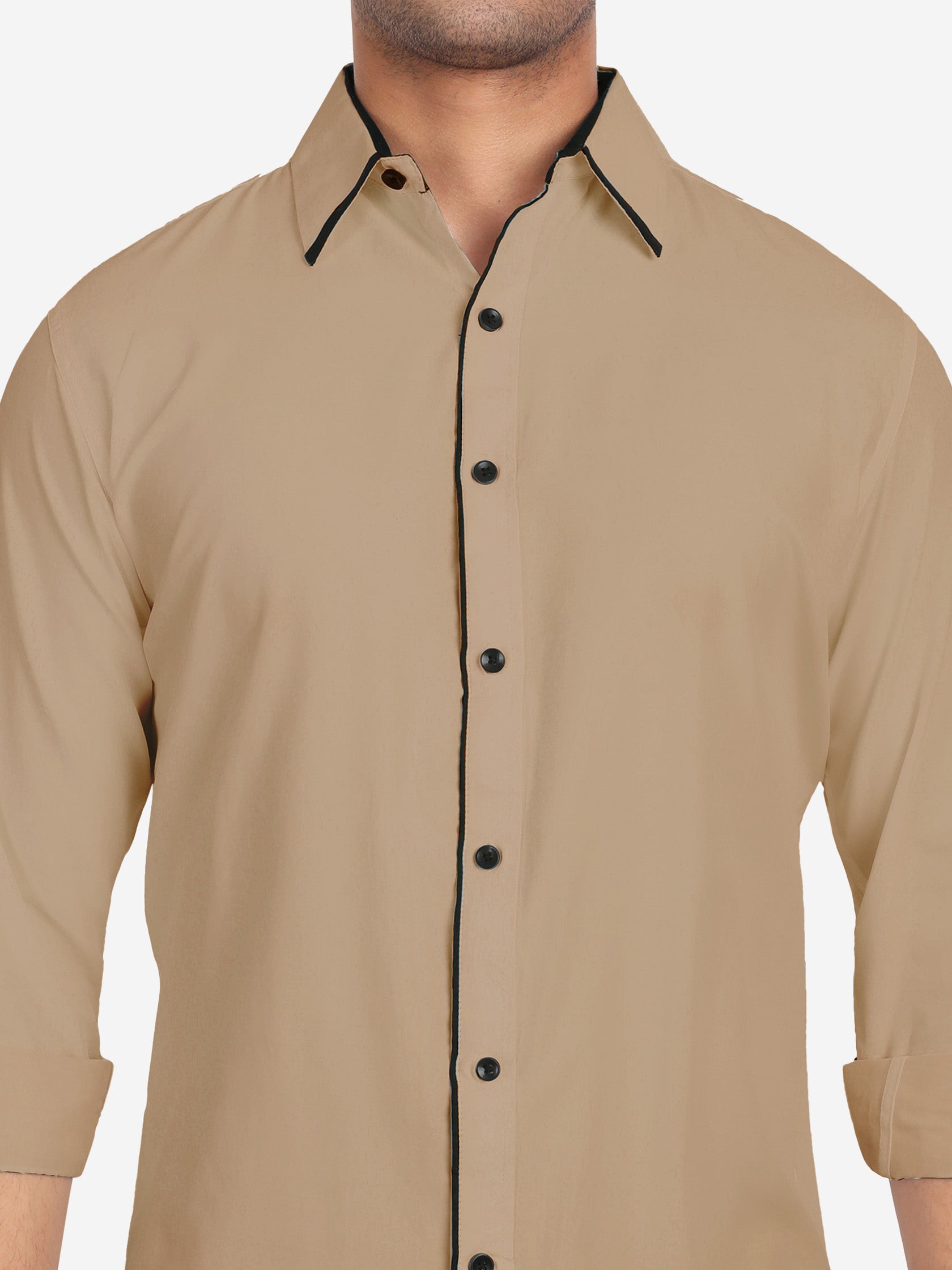 Men's Casual Full Sleeve XMan Shirt in White by BLUE ROBED, back view