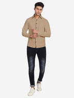 Men's Casual Full Sleeve XMan Shirt in White by BLUE ROBED, detail view