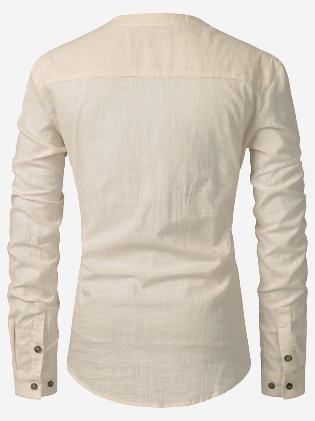 BLUE ROBED men's Casual Slim Fit Full Sleeve Cotton Kurta in Beige view 13