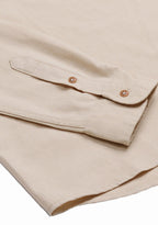 BLUE ROBED men's Casual Slim Fit Full Sleeve Double Pocket Cotton Kurta in Beige view 20