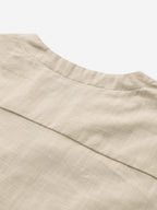 BLUE ROBED men's Casual Slim Fit Full Sleeve Cotton Kurta in Beige view 15