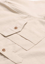 BLUE ROBED men's Casual Slim Fit Full Sleeve Double Pocket Cotton Kurta in Beige style A view 21