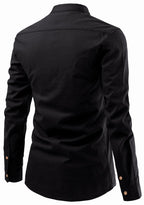 BLUE ROBED men's Casual Slim Fit Full Sleeve Double Pocket Cotton Kurta in Black view 23
