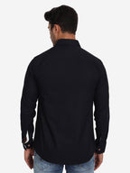 Men's Casual Full Sleeve XMan Shirt in White by BLUE ROBED, side view