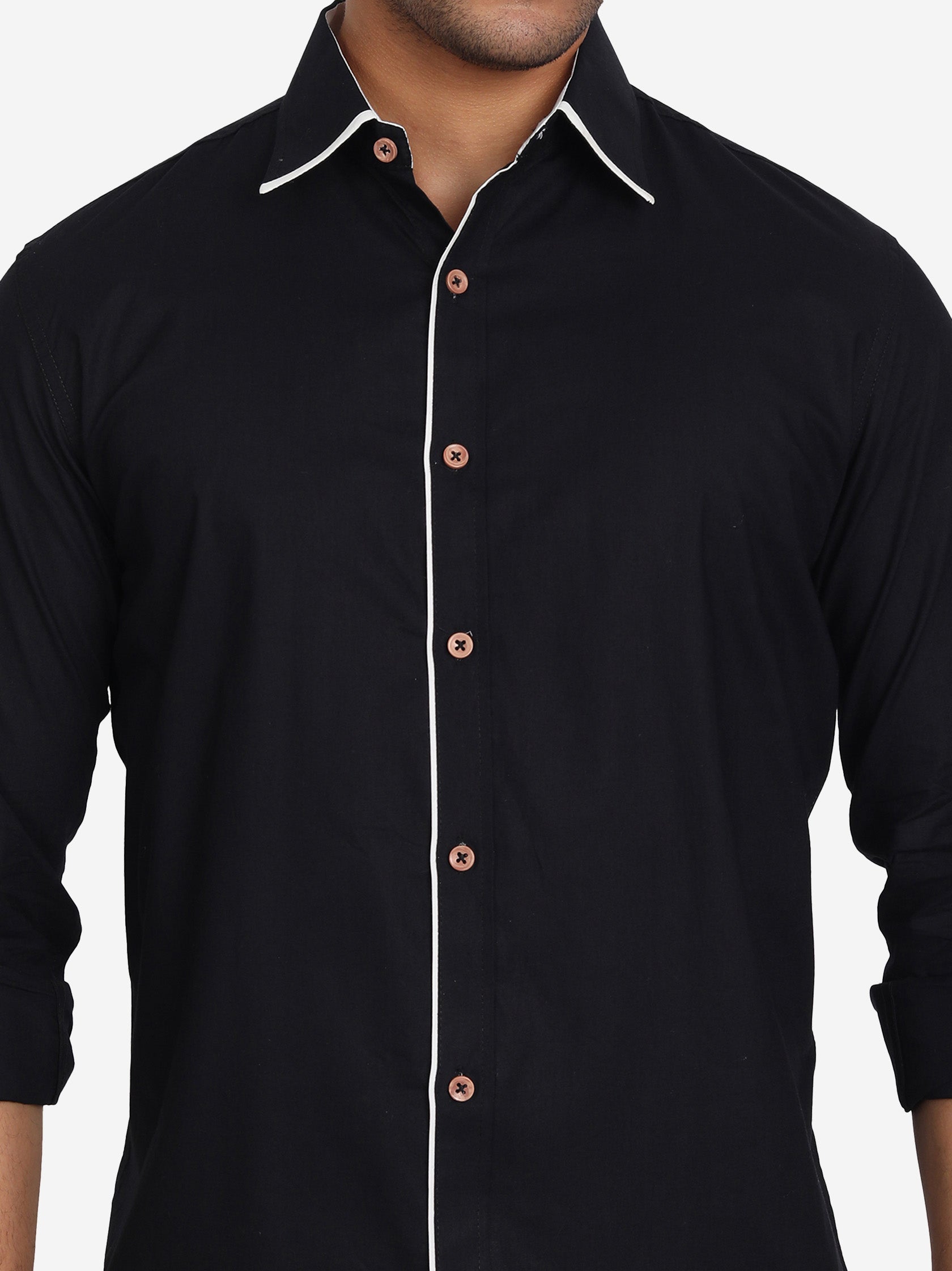 Men's Casual Full Sleeve XMan Shirt in White by BLUE ROBED, back view