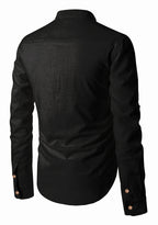 BLUE ROBED men's Casual ZIP Style Full Sleeve Kurta in Black view 14