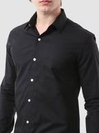 Men's Formal Full Sleeve Plain Shirt in White by BLUE ROBED, front view