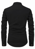 BLUE ROBED men's Full Sleeve Casual Cotton Kurta in Black view 29