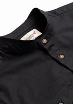 BLUE ROBED men's Casual Slim Fit Full Sleeve Double Pocket Cotton Kurta in Black view 26