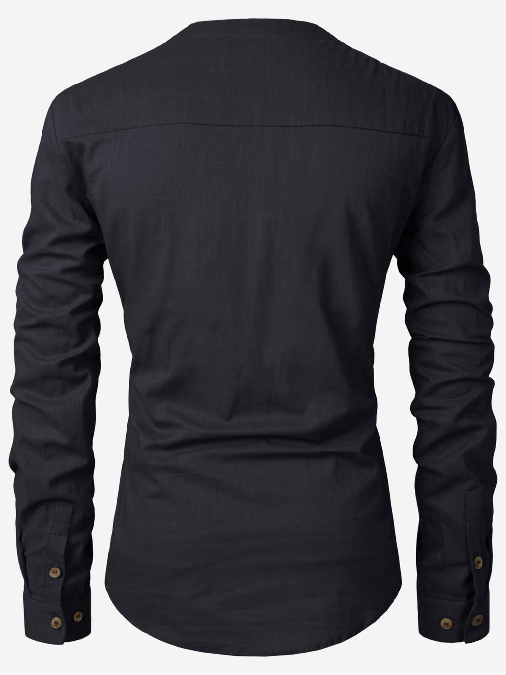 BLUE ROBED men's Casual Slim Fit Full Sleeve Cotton Kurta in Black view 21