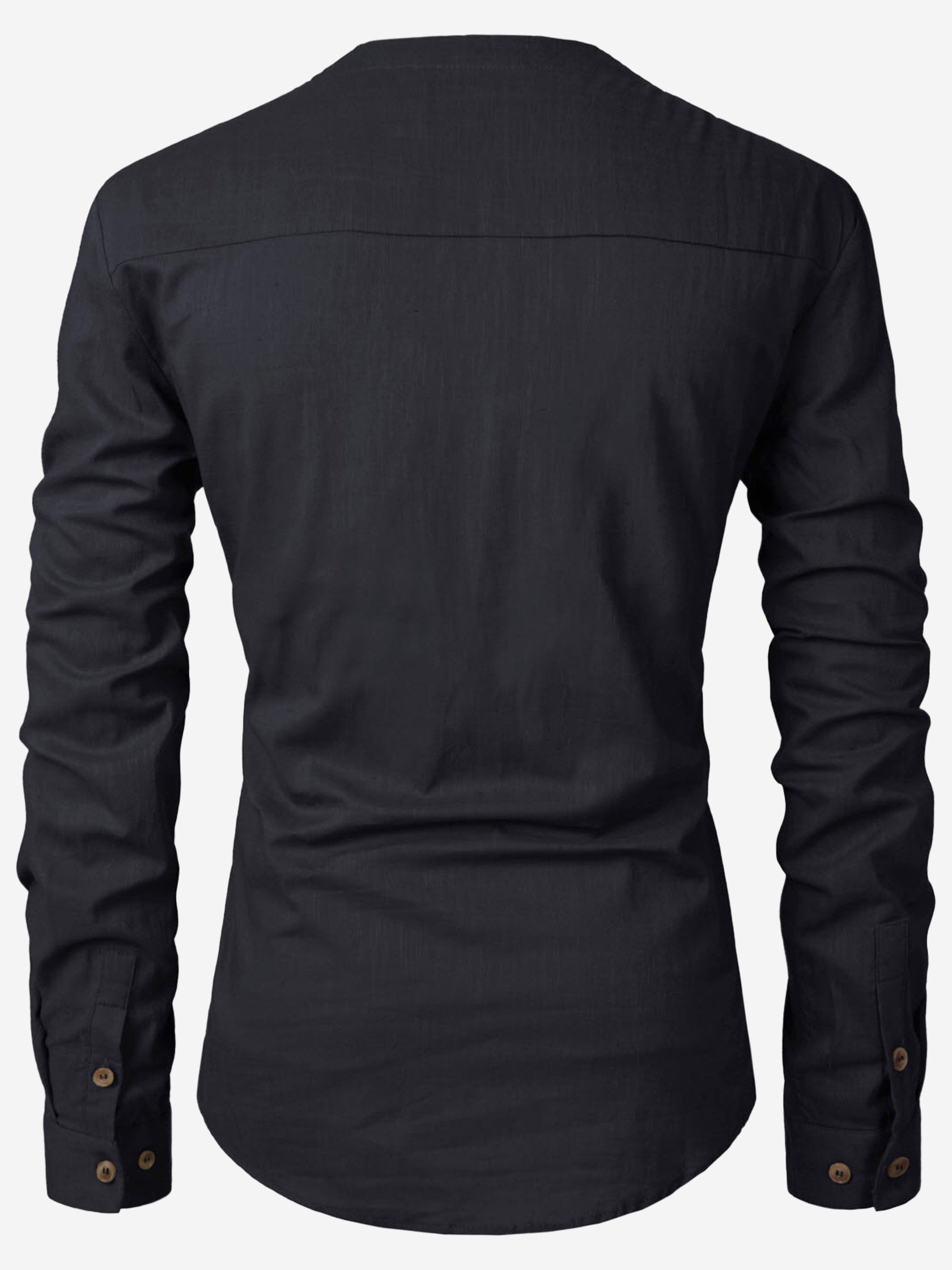 BLUE ROBED men's Casual Slim Fit Full Sleeve Cotton Kurta in Black view 21