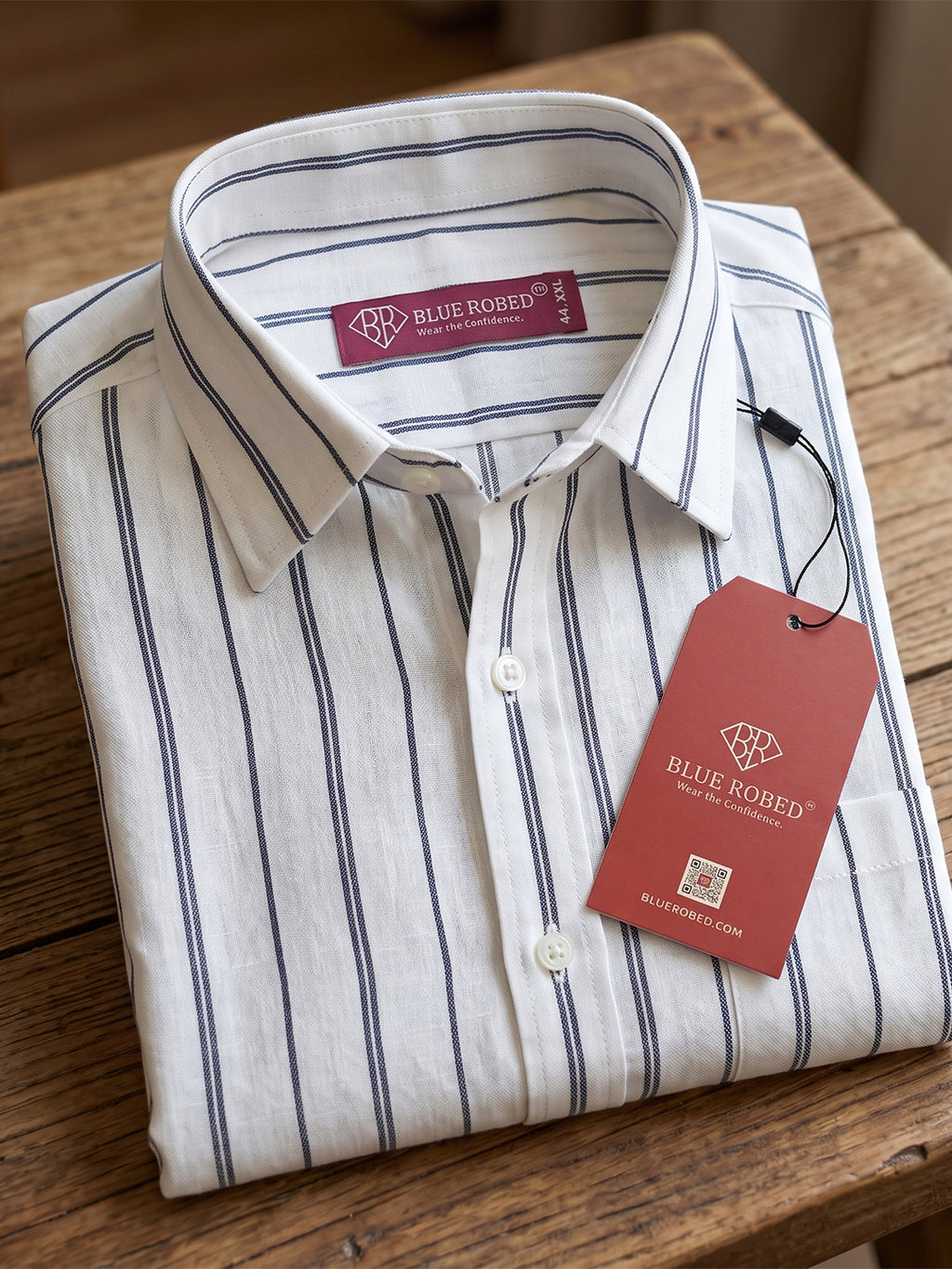 Men's Pure Cotton Striped Casual Shirt | Full Sleeve Button-Down Shirt | Regular Fit