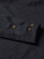 BLUE ROBED men's Casual Slim Fit Full Sleeve Cotton Kurta in Black view 24