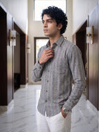 Men's Pure Cotton Striped Casual Shirt | Full Sleeve Button-Down Shirt | Regular Fit