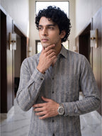 Men's Pure Cotton Striped Casual Shirt | Full Sleeve Button-Down Shirt | Regular Fit