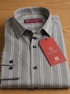 Men's Pure Cotton Striped Casual Shirt | Full Sleeve Button-Down Shirt | Regular Fit