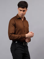Men's Full Sleeve Spread Collar Premium Casual Shirt for Men in Black by BLUE ROBED, style view