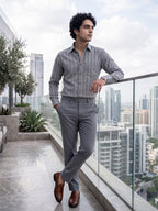 Men's Pure Cotton Striped Casual Shirt | Full Sleeve Button-Down Shirt | Regular Fit