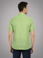 BLUE ROBED Half Sleeve Kurta for men in CGRN view 56