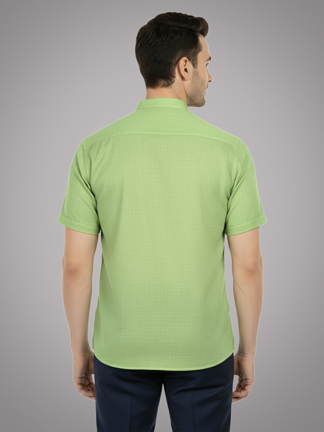 BLUE ROBED Half Sleeve Kurta for men in CGRN view 56