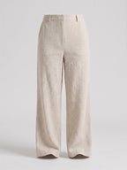 BLUE ROBED Beige Color Trousers For Women And Girls
