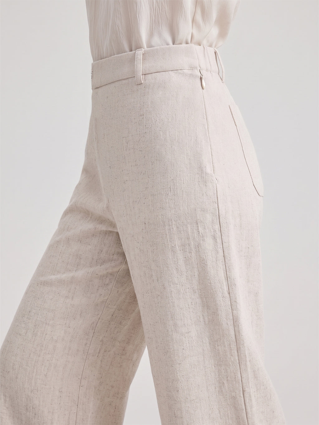 BLUE ROBED Beige Color Trousers For Women And Girls