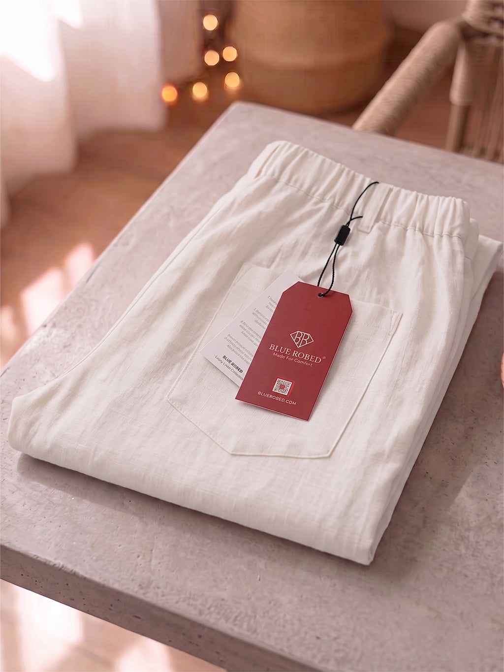 BLUE ROBED Beige Color Trousers For Women And Girls