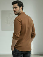 BLUE ROBED Full Sleeve Kurta for men Office Wear in Gold view 115
