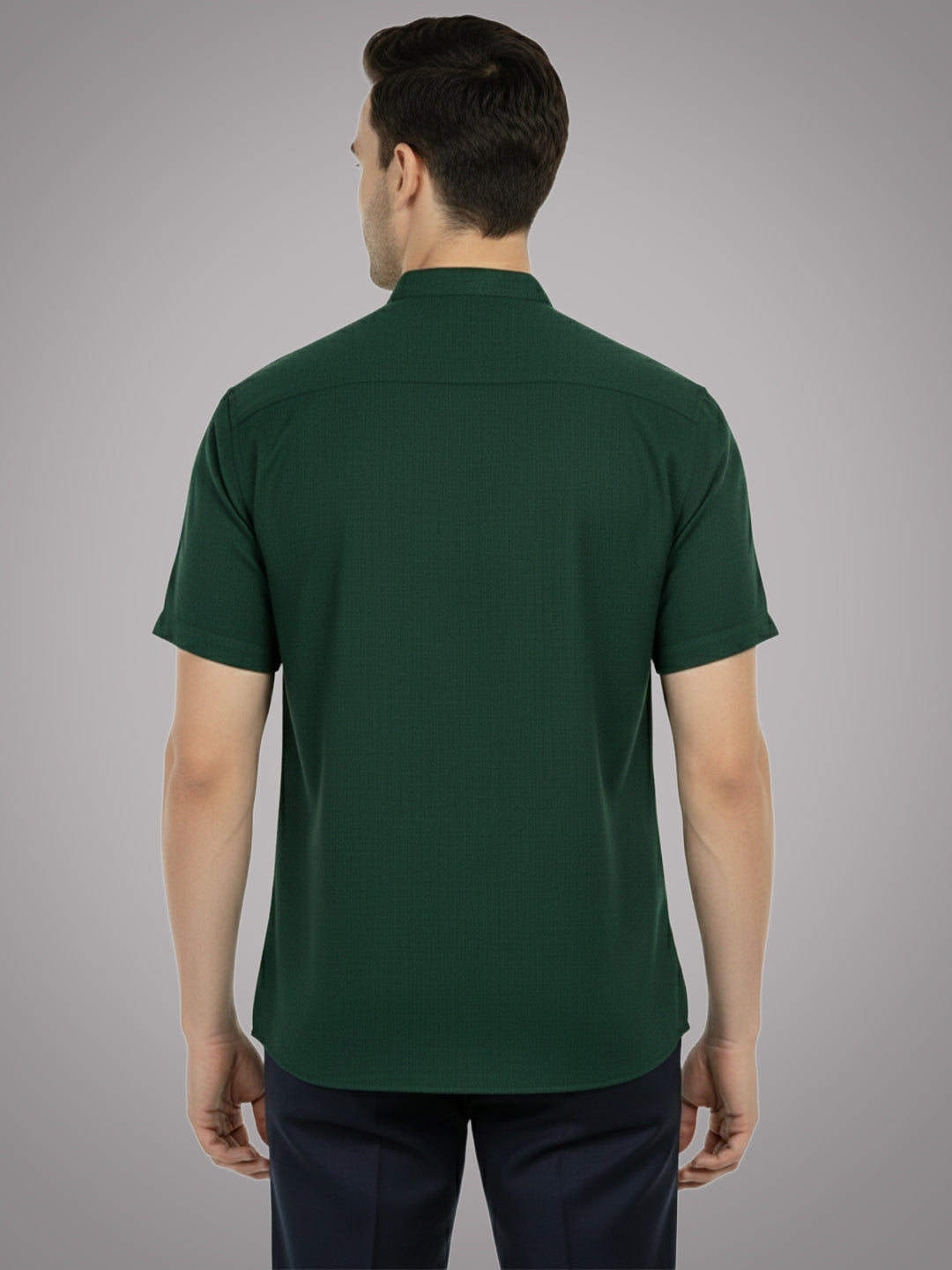 BLUE ROBED Half Sleeve Kurta for men in Green view 18