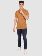 BLUE ROBED men's Half Sleeve Casual Cotton Kurta Daily Wear in Golden view 21