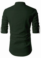 BLUE ROBED men's Casual ZIP Style Full Sleeve Kurta in Green view 21