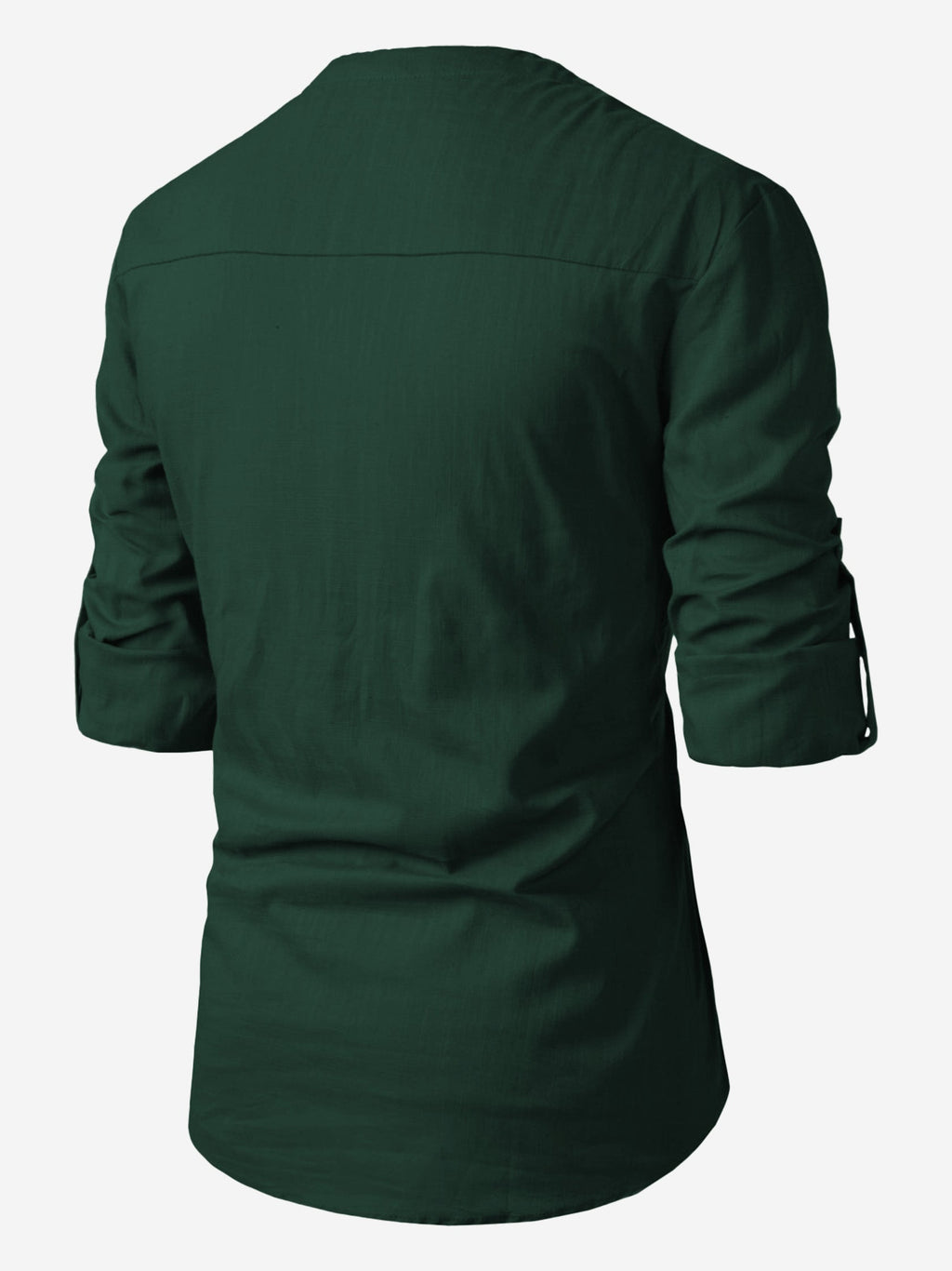 BLUE ROBED men's Casual Slim Fit Full Sleeve Cotton Kurta in Green view 2