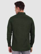 BLUE ROBED men's Casual Slim Fit Full Sleeve Cotton Kurta in Green view 45