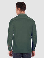 BLUE ROBED men's Casual ZIP Style Full Sleeve Cotton Kurta in Green view 13