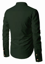 BLUE ROBED men's Casual ZIP Style Full Sleeve Kurta in Green view 23