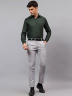 Men's Full Sleeve Spread Collar Premium Casual Shirt for Men in Black by BLUE ROBED, back view