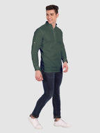 BLUE ROBED men's Casual ZIP Style Full Sleeve Cotton Kurta in Green view 15