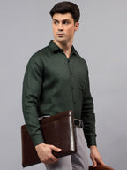 Men's Full Sleeve Spread Collar Premium Casual Shirt for Men in Black by BLUE ROBED, style view