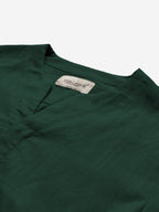 BLUE ROBED men's Casual Slim Fit Full Sleeve Cotton Kurta in Green view 6