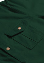 BLUE ROBED men's Casual Slim Fit Full Sleeve Double Pocket Cotton Kurta in Green style A view 35
